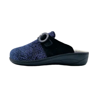 Pantofole donna Loren M3171 nero vista laterale