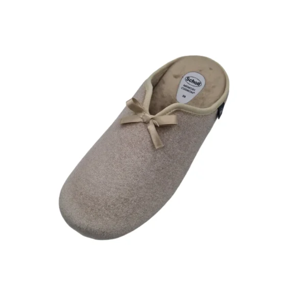 Pantofole morbide donna Dr. Scholl Rachele platino vista superiore