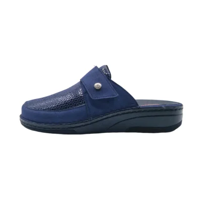 Pantofole pianta larga elasticizzate donna Podoline Foglia vista laterale